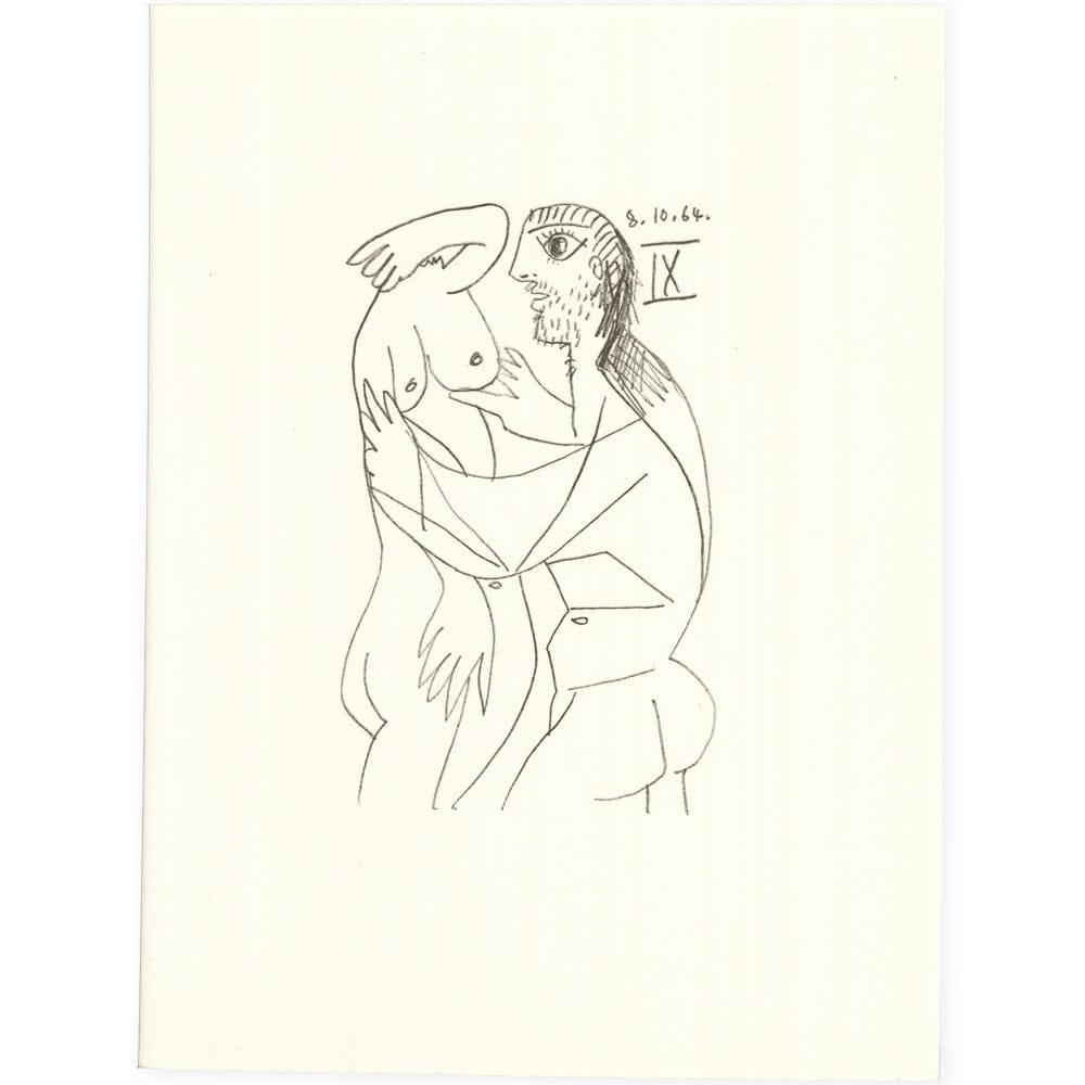 Picasso: Cubist Couple Embracing IX 8.10.64 Art G S Pawn