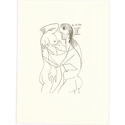 Picasso: Cubist Couple Embracing IX 8.10.64 Art G S Pawn