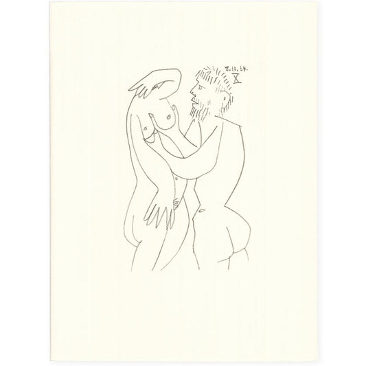 Picasso: Cubist Couple Embracing X 8.10.64 Art G S Pawn