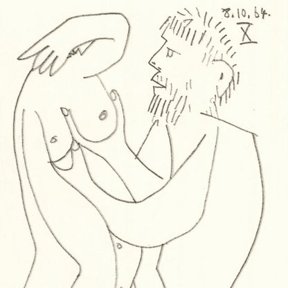 Picasso: Cubist Couple Embracing X 8.10.64 Art G S Pawn