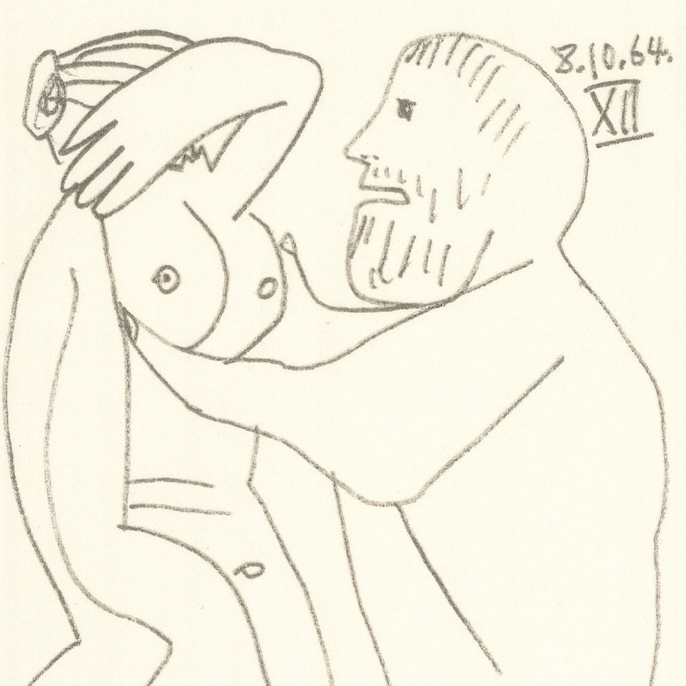 Picasso: Cubist Couple Embracing XII 8.10.64 Art G S Pawn