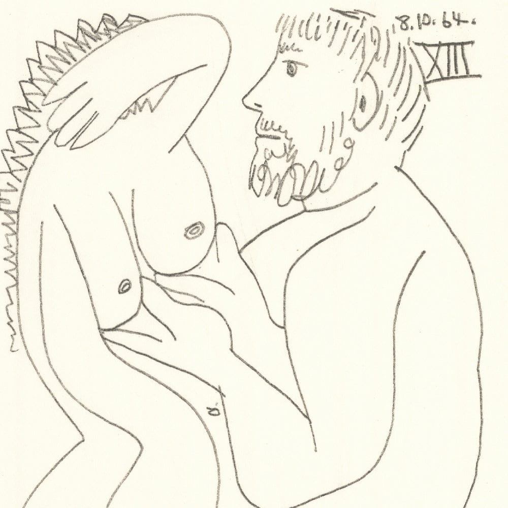 Picasso: Cubist Couple Embracing XIII 8.10.64 Art G S Pawn