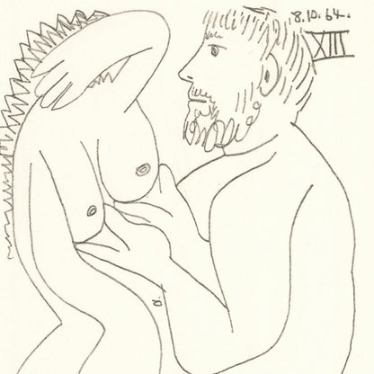 Picasso: Cubist Couple Embracing XIII 8.10.64 Art G S Pawn