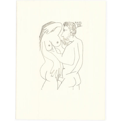 Picasso: Cubist Couple Embracing XIV 8.10.64 Art G S Pawn