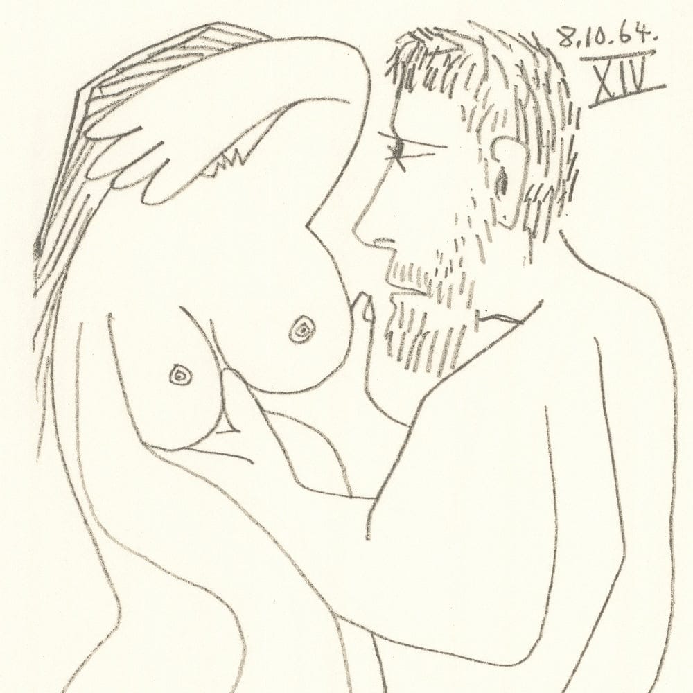 Picasso: Cubist Couple Embracing XIV 8.10.64 Art G S Pawn