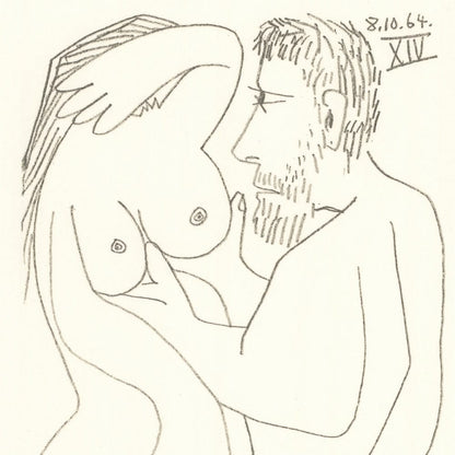 Picasso: Cubist Couple Embracing XIV 8.10.64 Art G S Pawn
