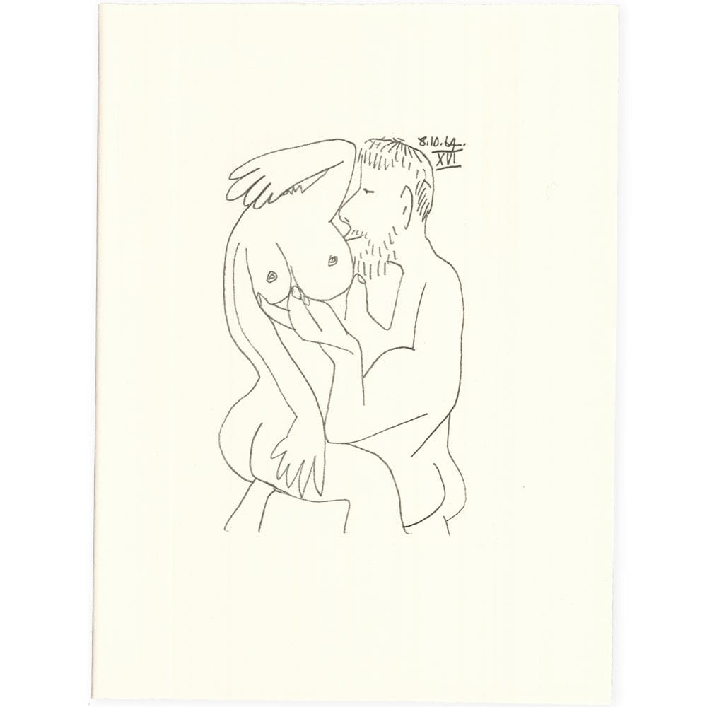 Picasso: Cubist Couple Embracing XVI 8.10.64 Art G S Pawn