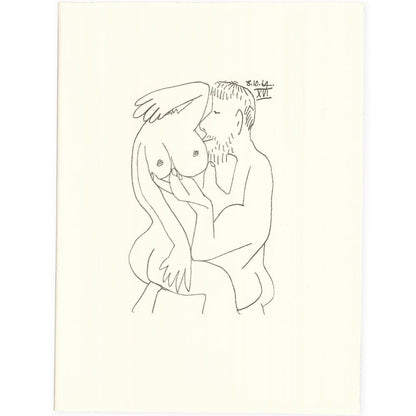 Picasso: Cubist Couple Embracing XVI 8.10.64 Art G S Pawn