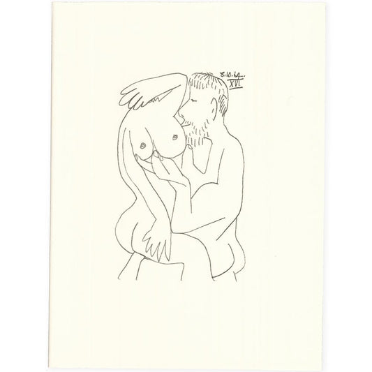 Picasso: Cubist Couple Embracing XVI 8.10.64 Art G S Pawn