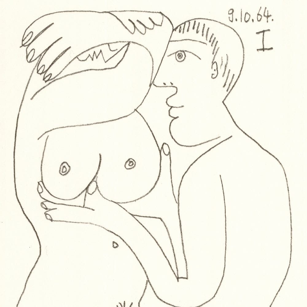 Picasso: Cubist Couple Embracing I 9.10.64 Art G S Pawn