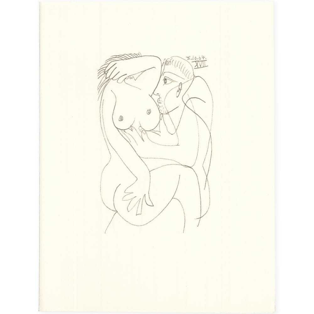 Picasso: Cubist Couple Embracing XVII 8.10.64 Art G S Pawn