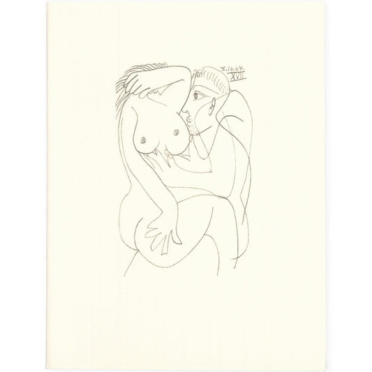 Picasso: Cubist Couple Embracing XVII 8.10.64 Art G S Pawn