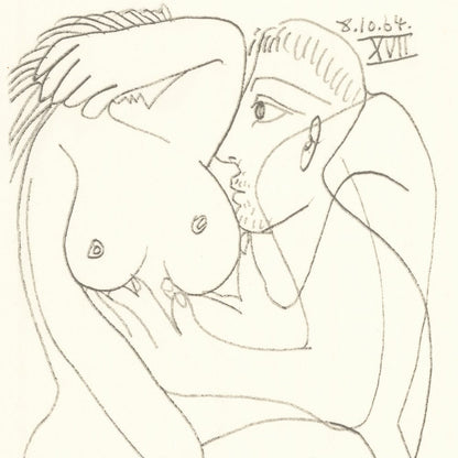 Picasso: Cubist Couple Embracing XVII 8.10.64 Art G S Pawn