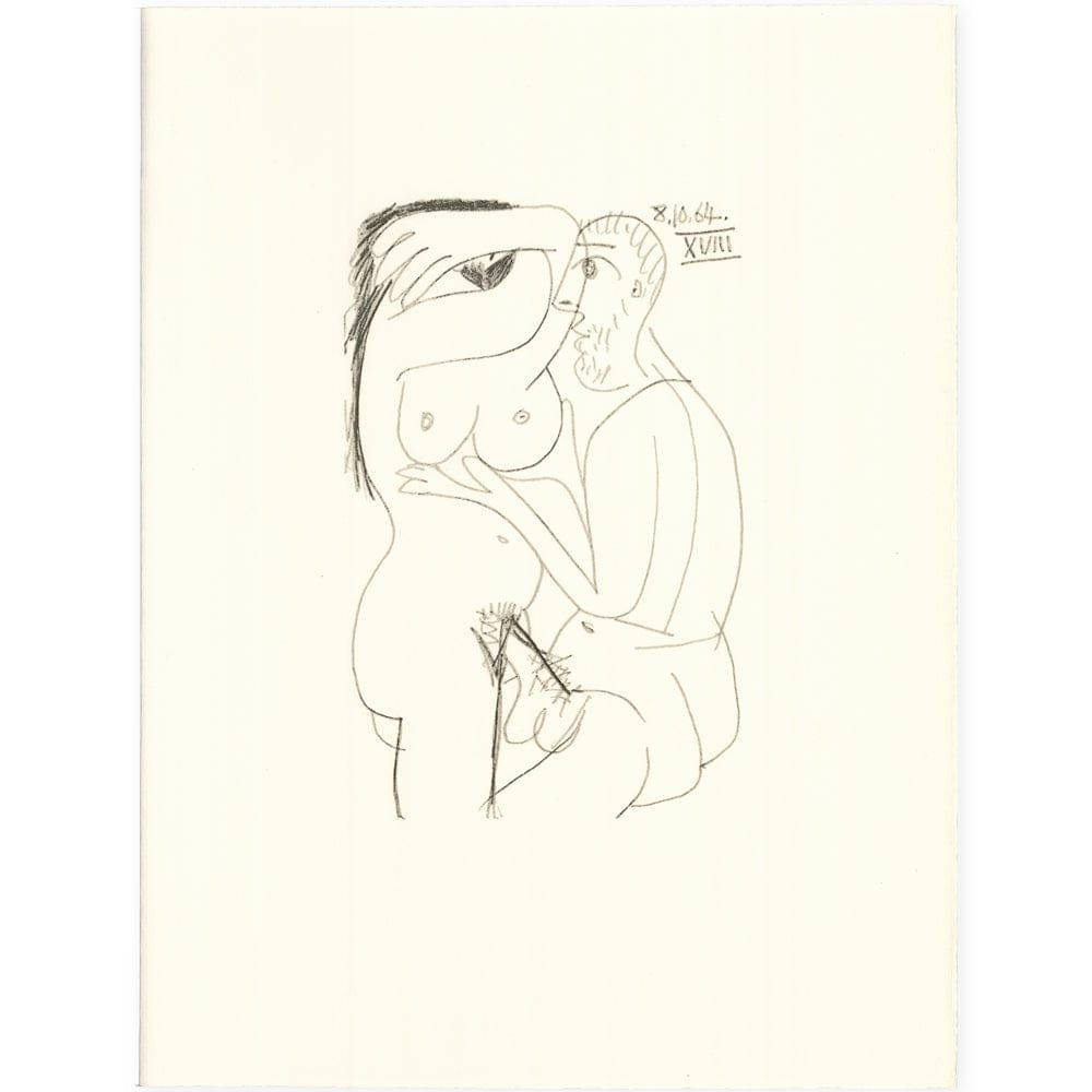 Picasso: Cubist Couple Embracing XVIII 8.10.64 Art G S Pawn