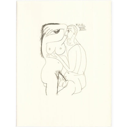 Picasso: Cubist Couple Embracing XVIII 8.10.64 Art G S Pawn