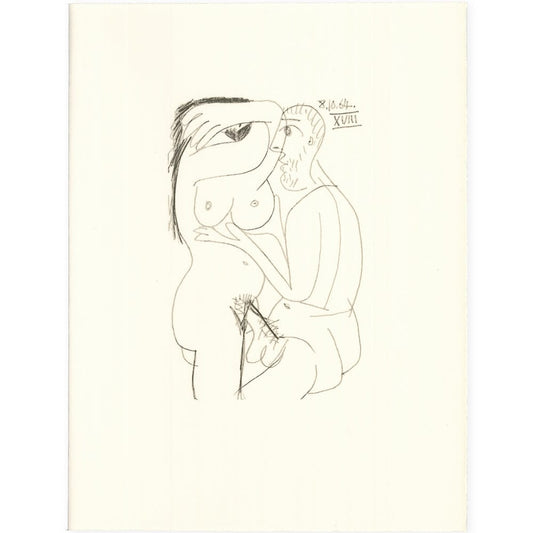 Picasso: Cubist Couple Embracing XVIII 8.10.64 Art G S Pawn