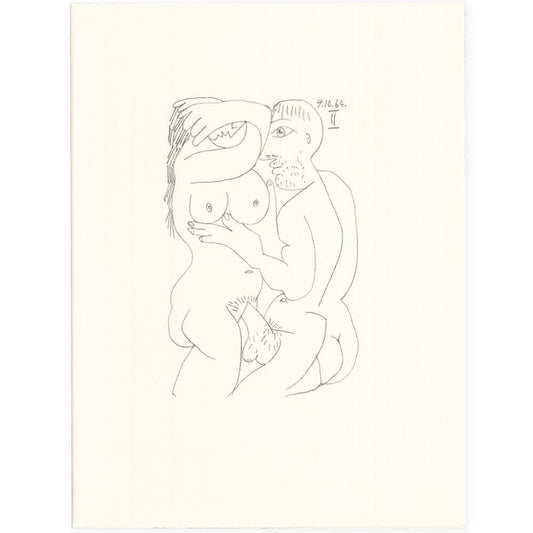 Picasso: Cubist Couple Embracing II 9.10.64 Art G S Pawn