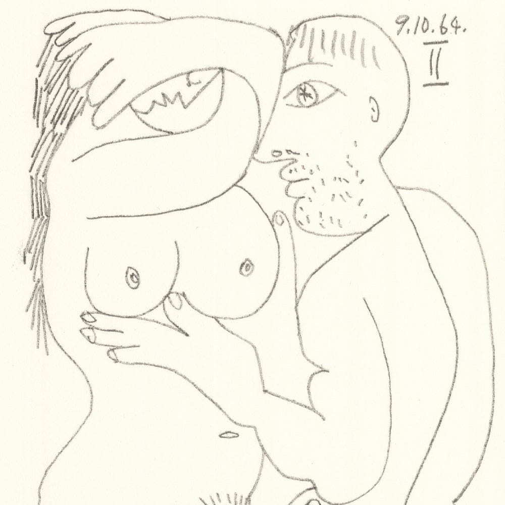 Picasso: Cubist Couple Embracing II 9.10.64 Art G S Pawn