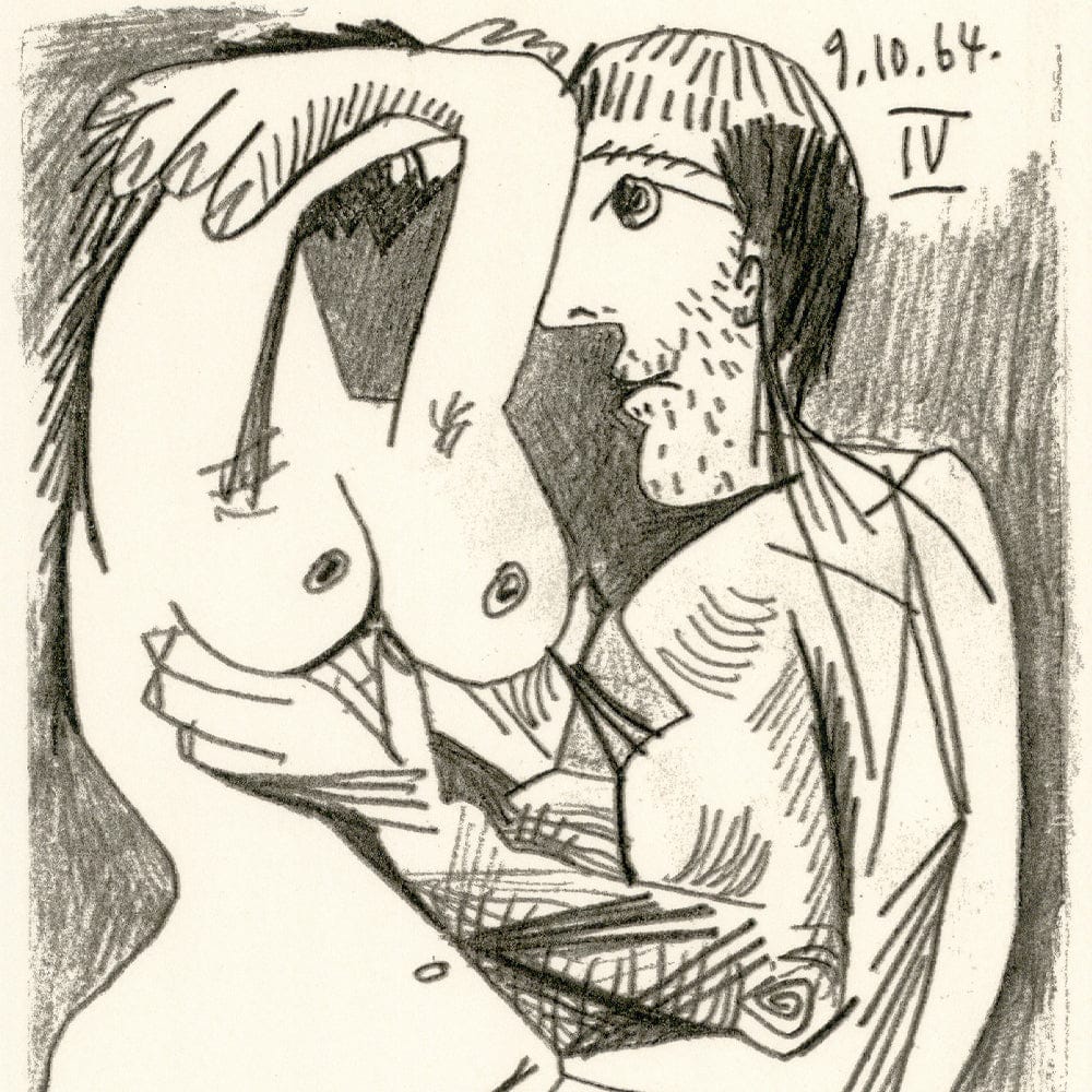 Picasso: Cubist Couple Embracing IV 9.10.64 Art G S Pawn