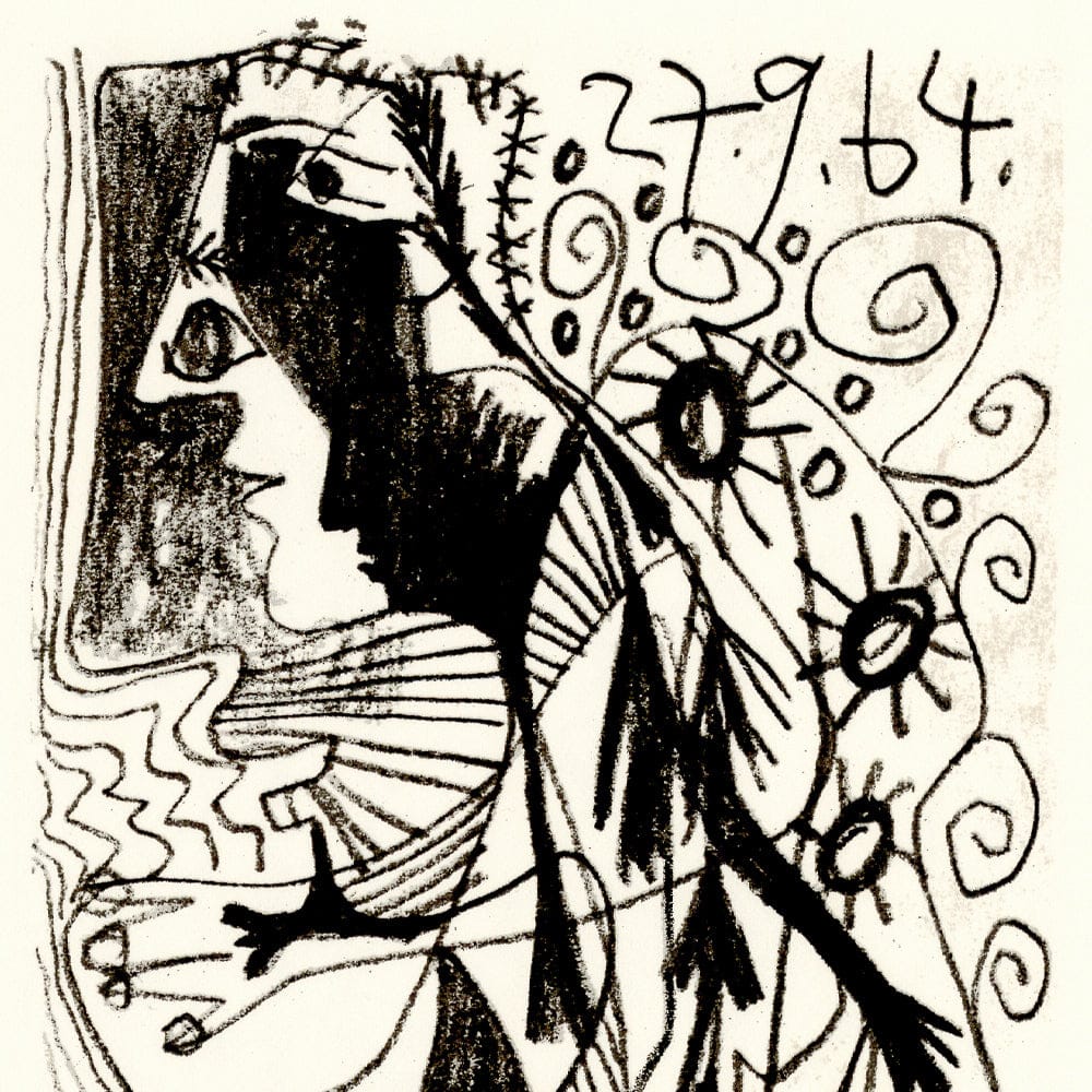 Picasso: Cubist Man on Beach 27.9.64 Art G S Pawn