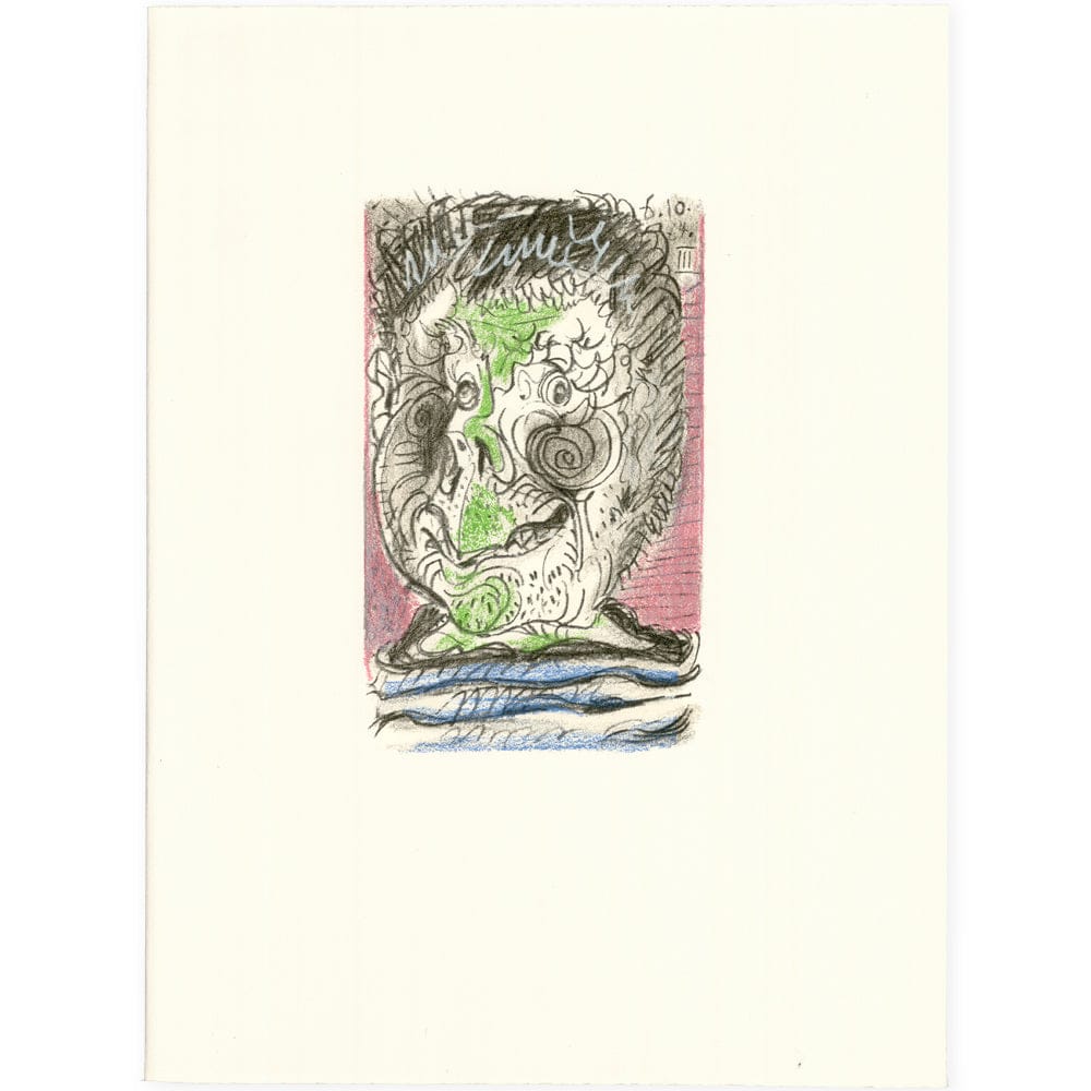Picasso: Expressionist Portrait of man 6.10.64 Art G S Pawn