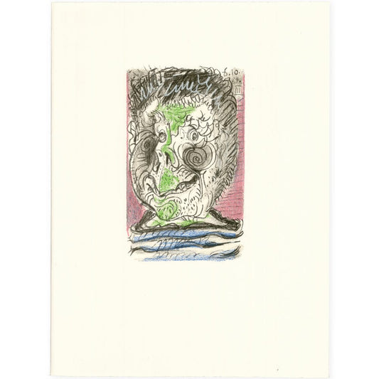Picasso: Expressionist Portrait of man 6.10.64 Art G S Pawn