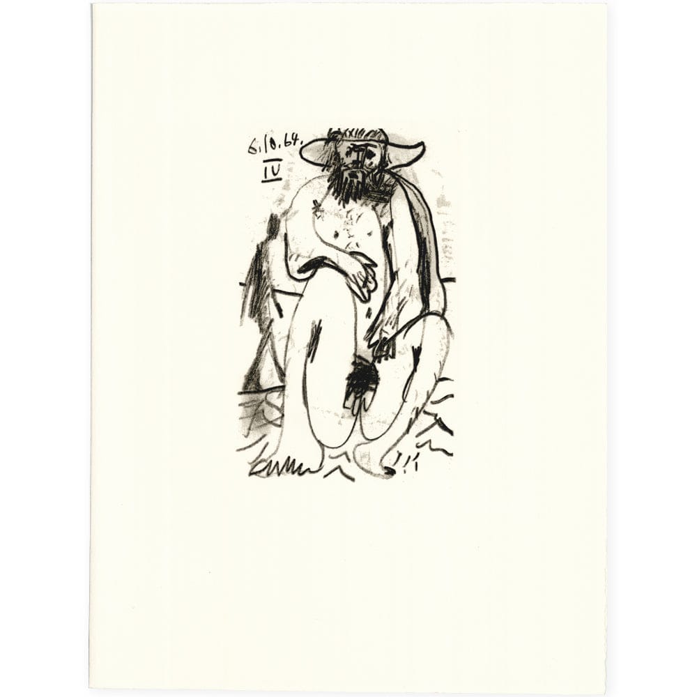 Picasso: Expressionist Nude of Man IV 6.10.64 Art G S Pawn