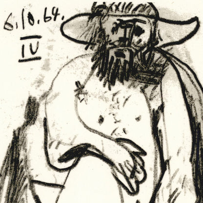 Picasso: Expressionist Nude of Man IV 6.10.64 Art G S Pawn