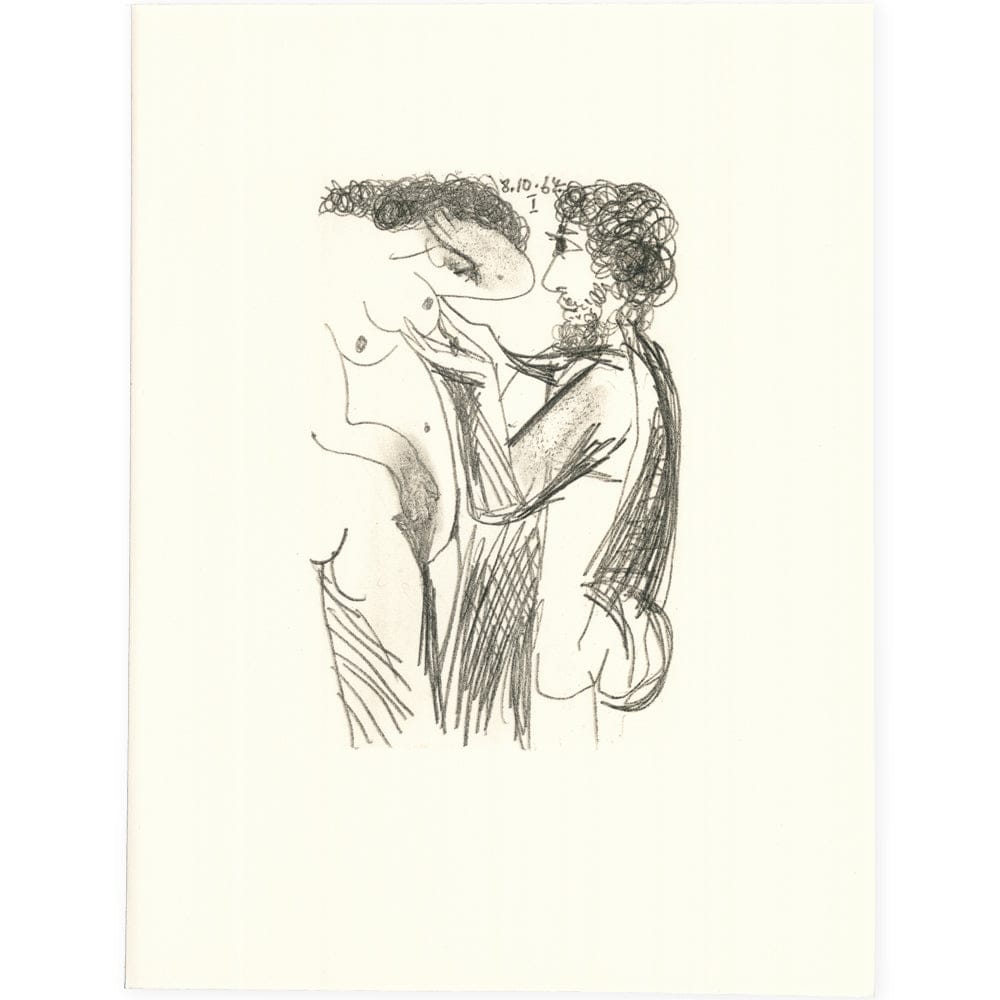 Picasso: Expressionist Couple Embracing I 8.10.64 Art G S Pawn