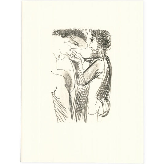 Picasso: Expressionist Couple Embracing I 8.10.64 Art G S Pawn