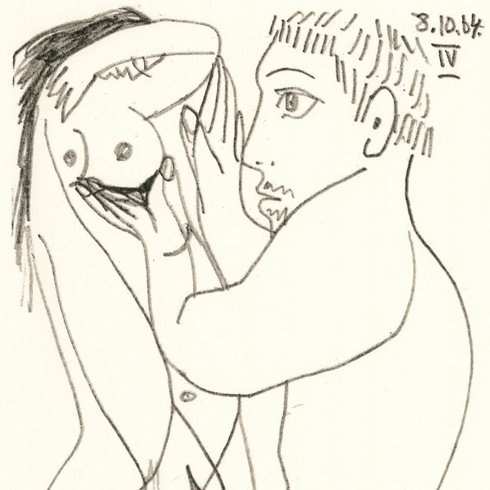 Picasso: Cubist Couple Embracing IV 8.10.64 Art G S Pawn