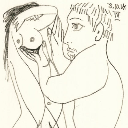 Picasso: Cubist Couple Embracing IV 8.10.64 Art G S Pawn