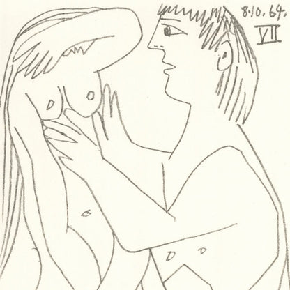 Picasso: Cubist Couple Embracing VII 8.10.64 Art G S Pawn