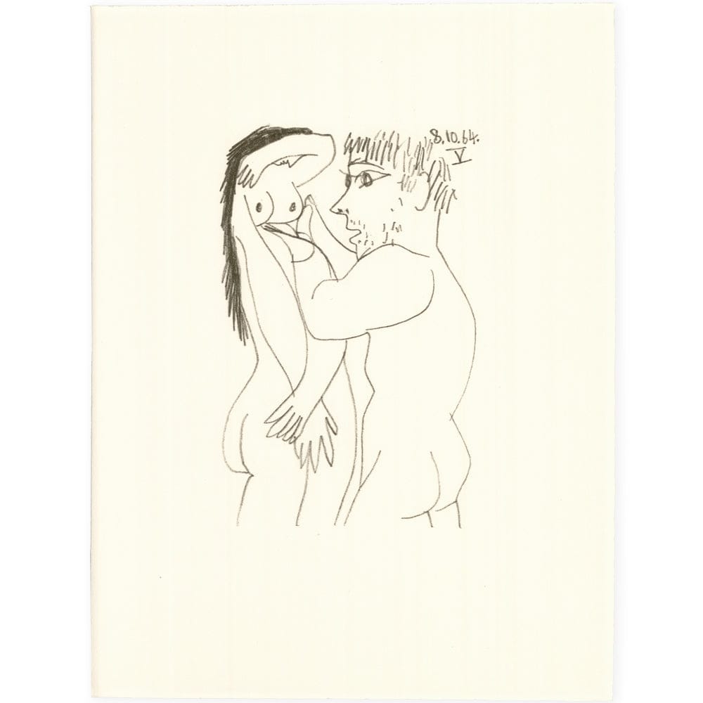 Picasso: Expressionist Couple Embracing V 8.10.64 Art G S Pawn