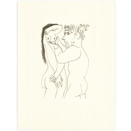 Picasso: Expressionist Couple Embracing V 8.10.64 Art G S Pawn