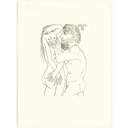 Picasso: Expressionist Couple Embracing VI 8.10.64 Art G S Pawn