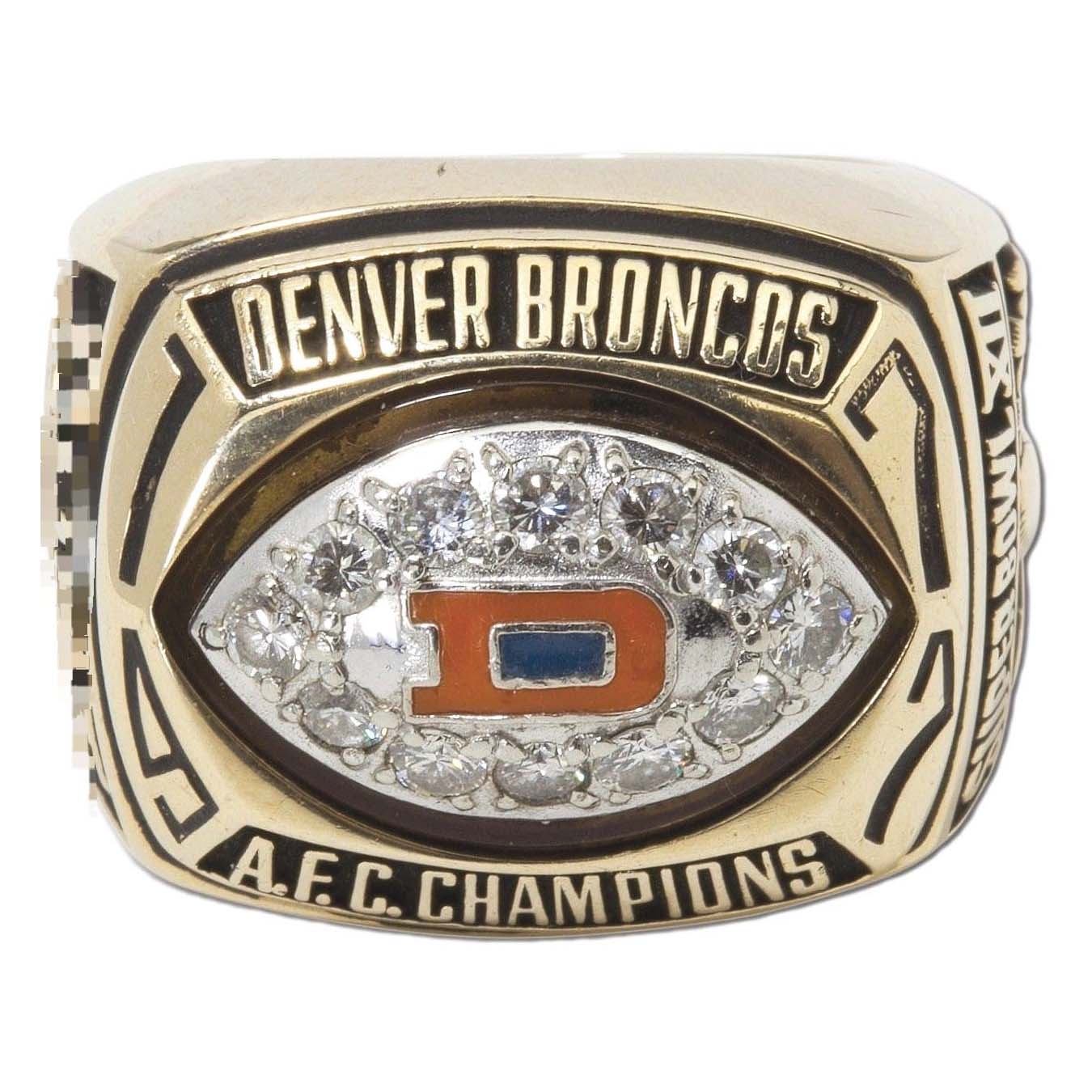 1977 Denver Broncos AFC Championship Ring – Gold & Silver Pawn Shop