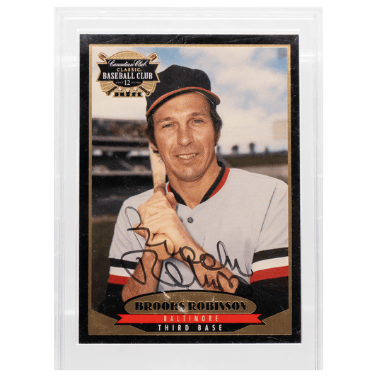 1996 Canadian Club Classic Autographed Card - Brooks Robinson Gold & Silver Pawn Shop