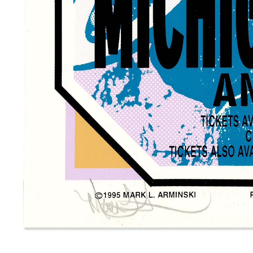 Buddy Guy: Michigan Theater 1995, Original Hand Signed Poster Art Gold & Silver Pawn Shop