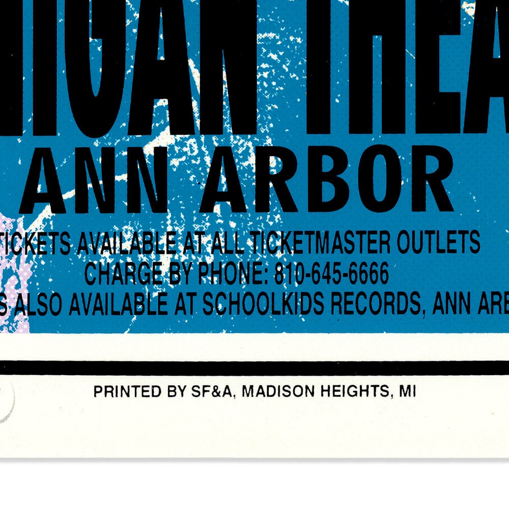 Buddy Guy: Michigan Theater 1995, Original Hand Signed Poster Art Gold & Silver Pawn Shop