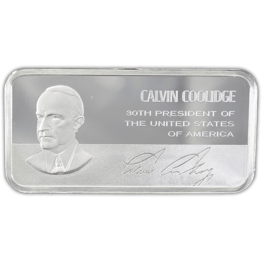 Calvin Coolidge Sterling 5000 Grains Bar (Read Description) Gold & Silver Pawn Shop