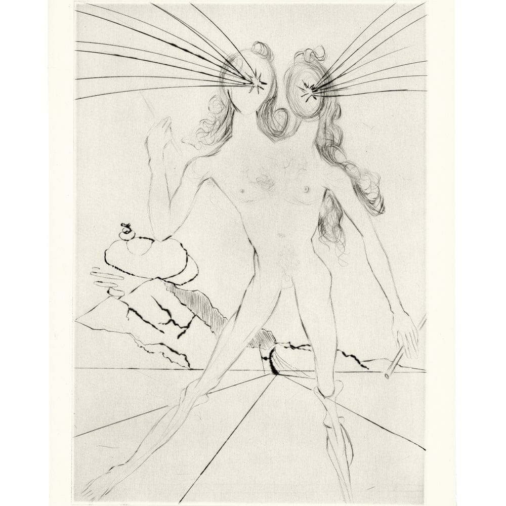 Salvador Dalí: Bicephale, "Les Amours de Cassandre," 1968 Art G S Pawn