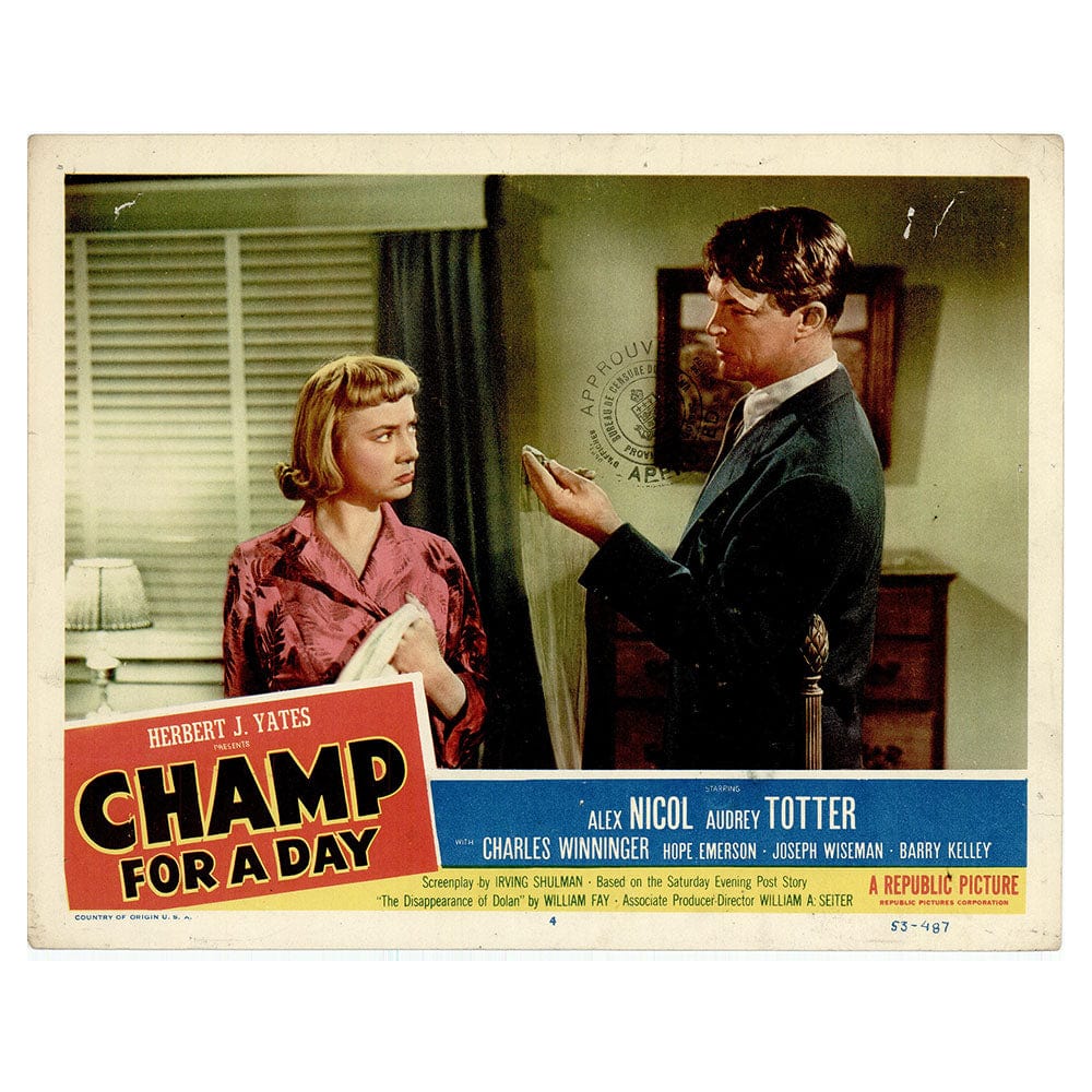 Champ for a Day - Movie Lobby Card