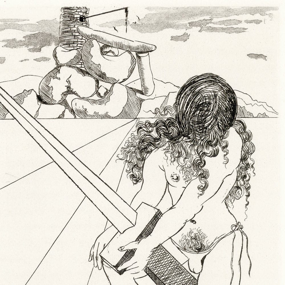 Salvador Dalí: Chapter 12, Le Château d’Otrante, Original Etching Art G S Pawn