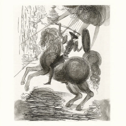 Salvador Dalí: Chapter 7, Le Château d’Otrante, Original Etching Art G S Pawn