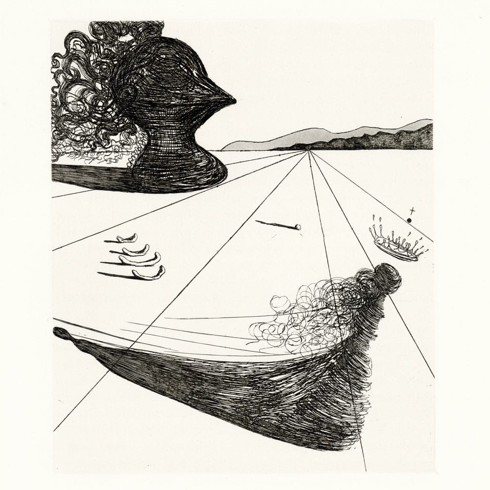 Salvador Dalí: Chapter 3, Le Château d’Otrante, Original Etching Art G S Pawn