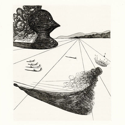 Salvador Dalí: Chapter 3, Le Château d’Otrante, Original Etching Art G S Pawn