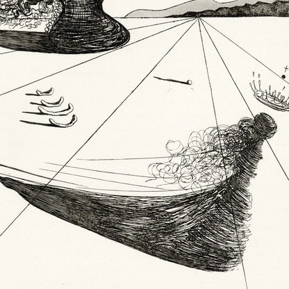 Salvador Dalí: Chapter 3, Le Château d’Otrante, Original Etching Art G S Pawn