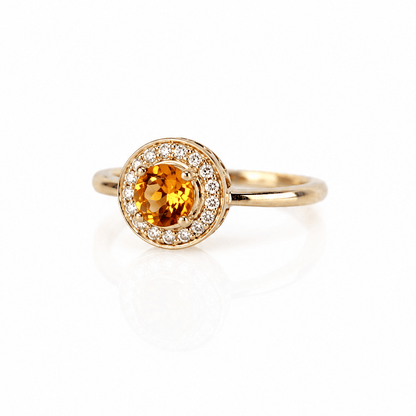 14K Yellow Gold Citrine & Diamond Halo Ring
Gold & Silver Pawn Shop