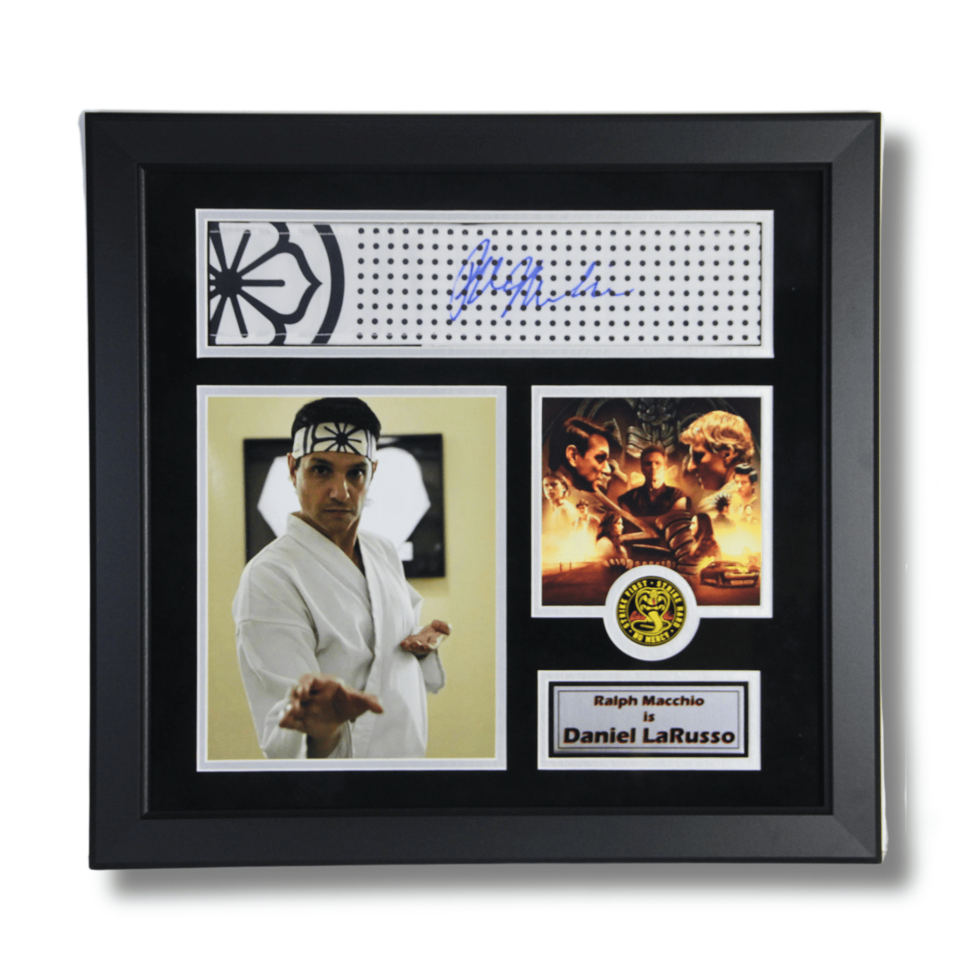 Cobra Kai Autographed Headband Framed Memorabilia Display